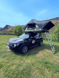 Exterior front view of TentBox Lite 2.0 roof tent.
